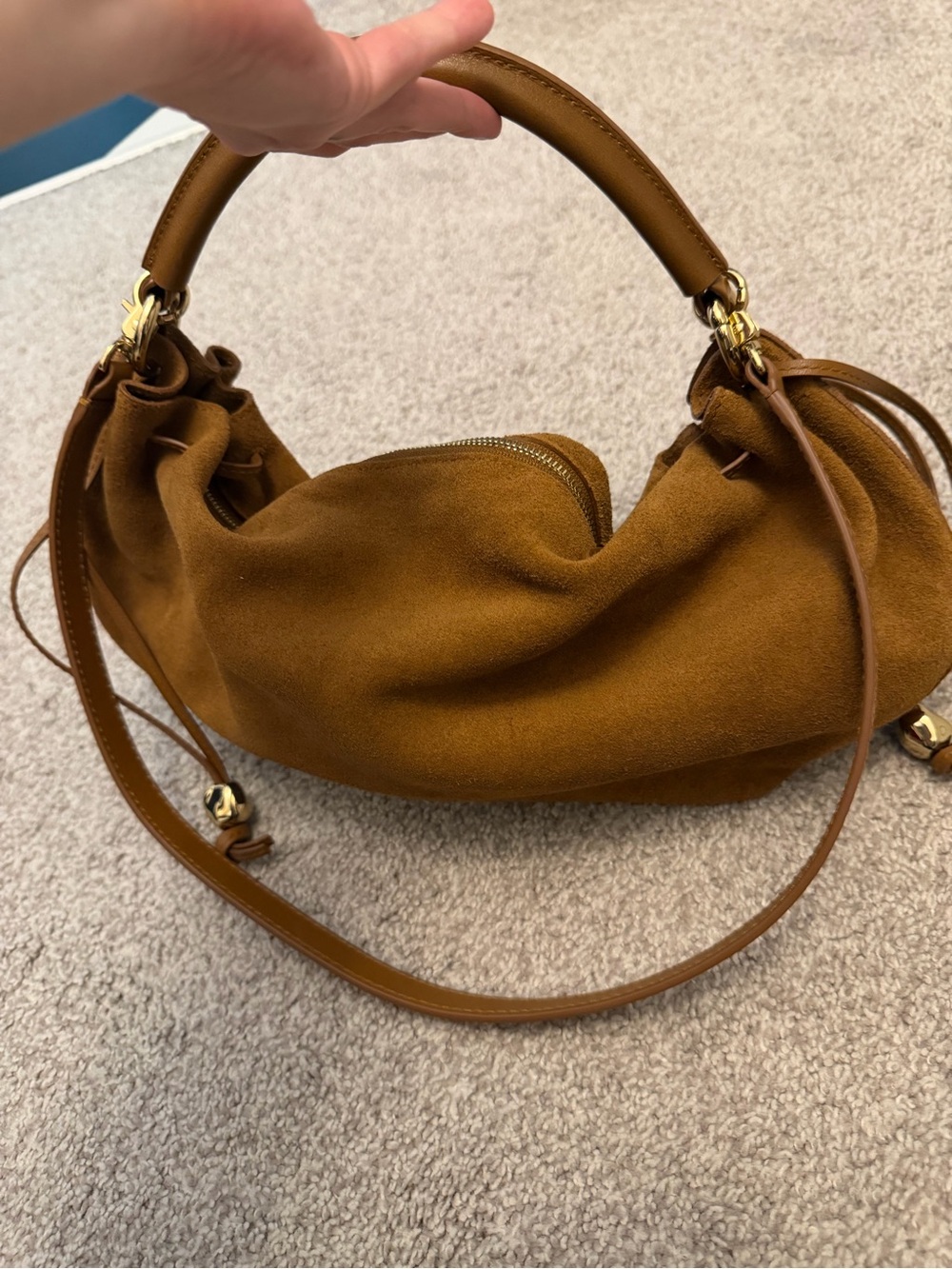 Madewell Chestnut Suede Hobo Bag - Picture 11 of 12